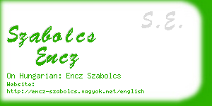 szabolcs encz business card